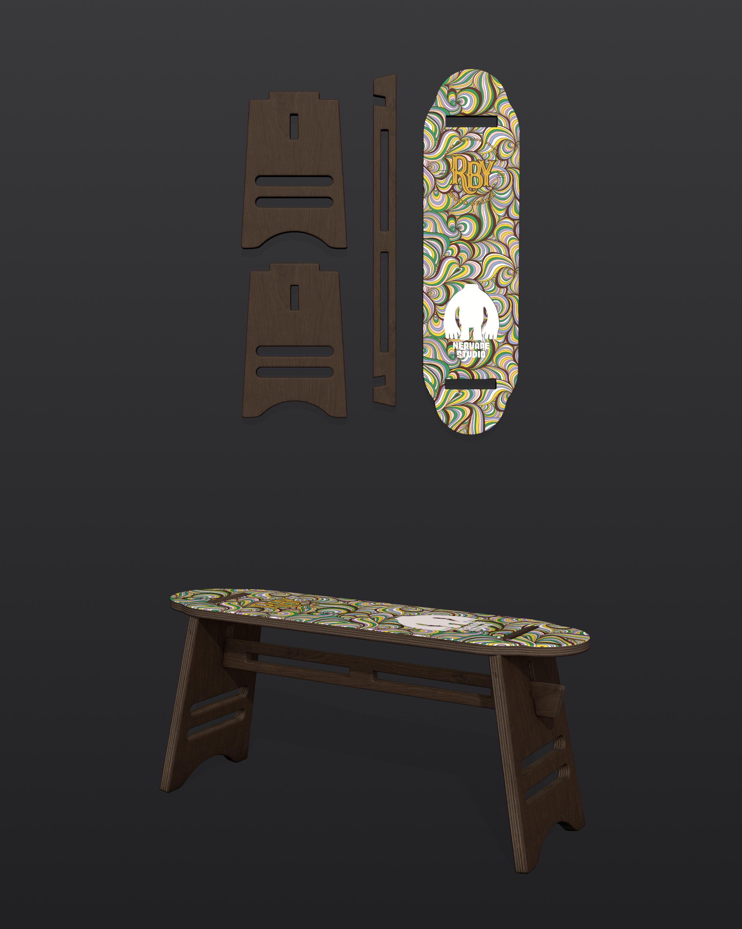 RBY Skateboard Table - Thai Special Edition