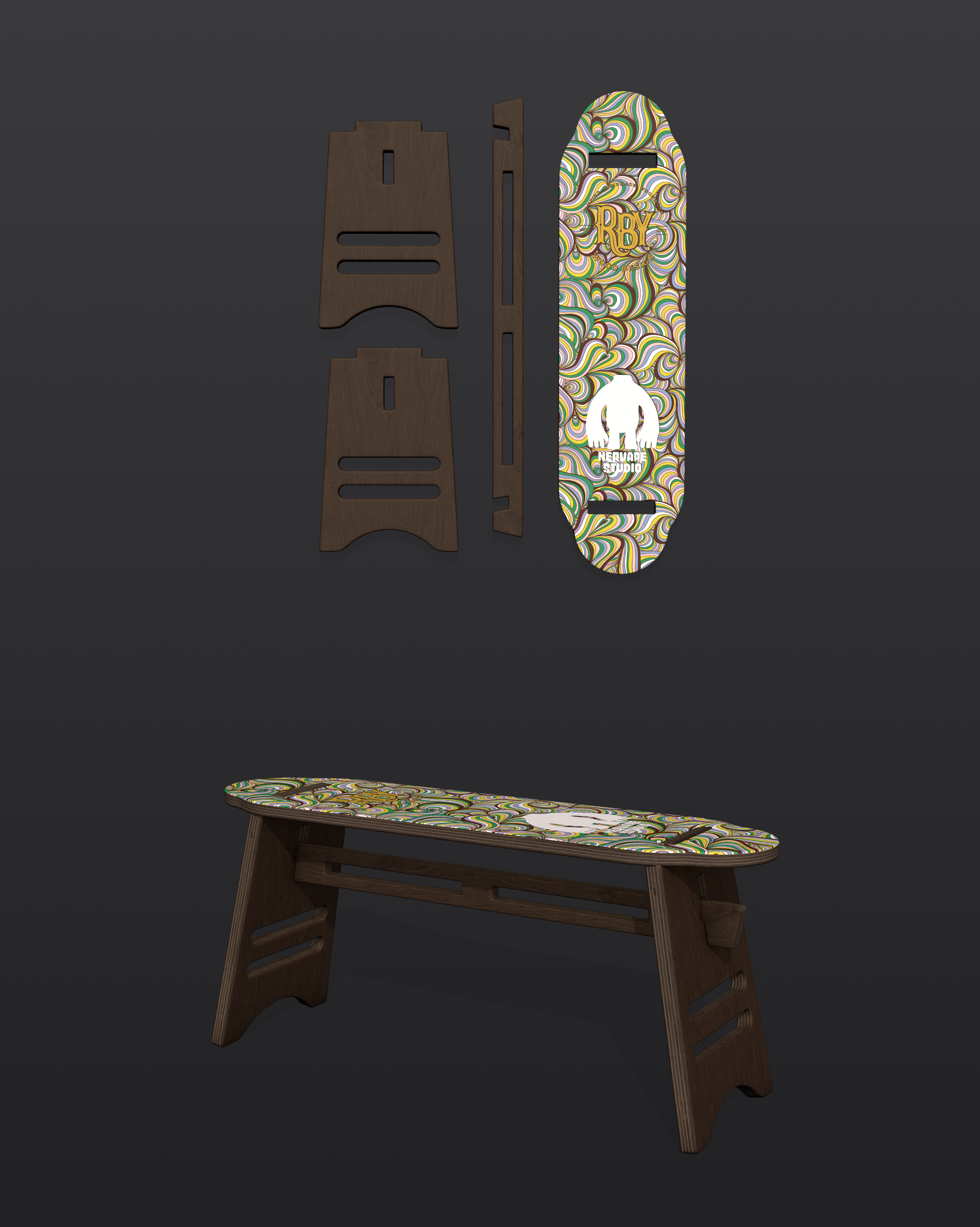 RBY Skateboard Table - Thai Special Edition